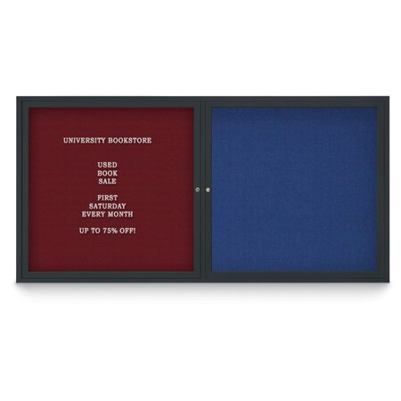 United Visual Products Corkboard, 24"x36", Ultramarine/White UV430HPLUS-WHITE-ULTMAR
